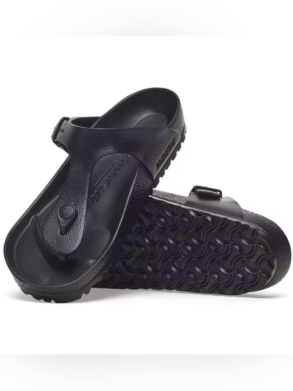 BIRKENSTOCK Gizeh Essentials Black Slip On Lightweight Size 10 NEW - Picture 13 of 14